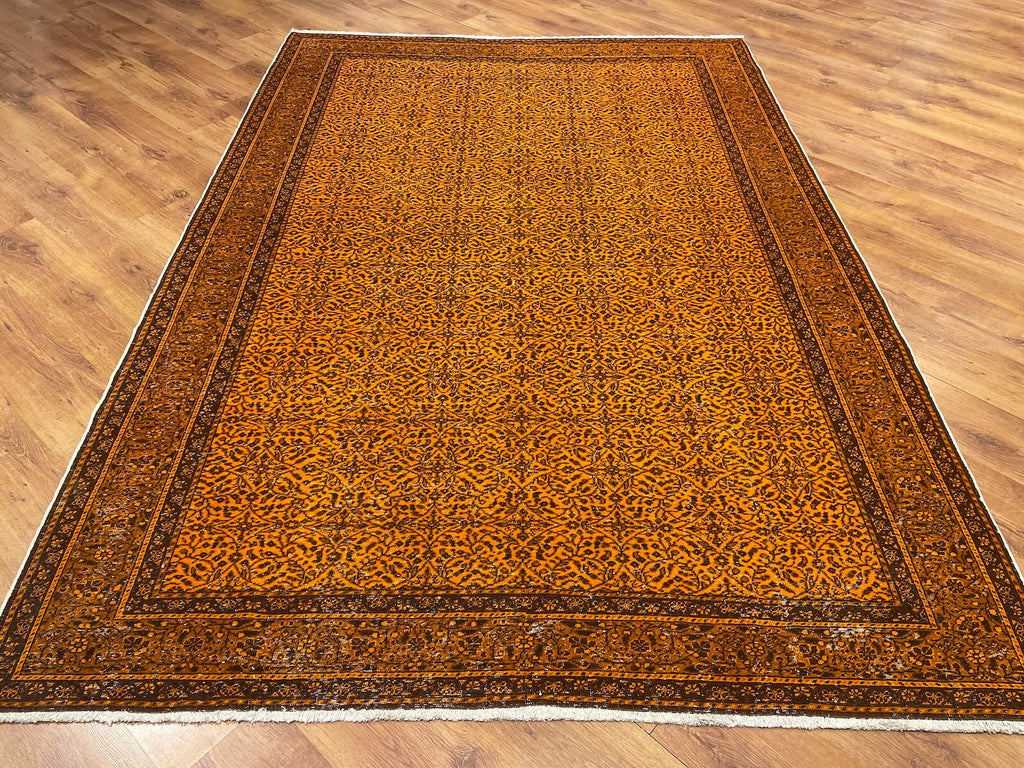 Vintage Orange Handwoven Rug by Camel Carpet