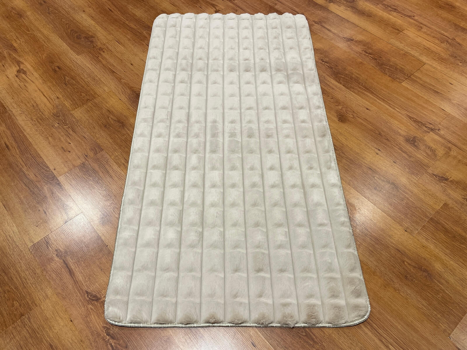 Piramit Patterned Vizon Pelus Rug by Camel Carpet