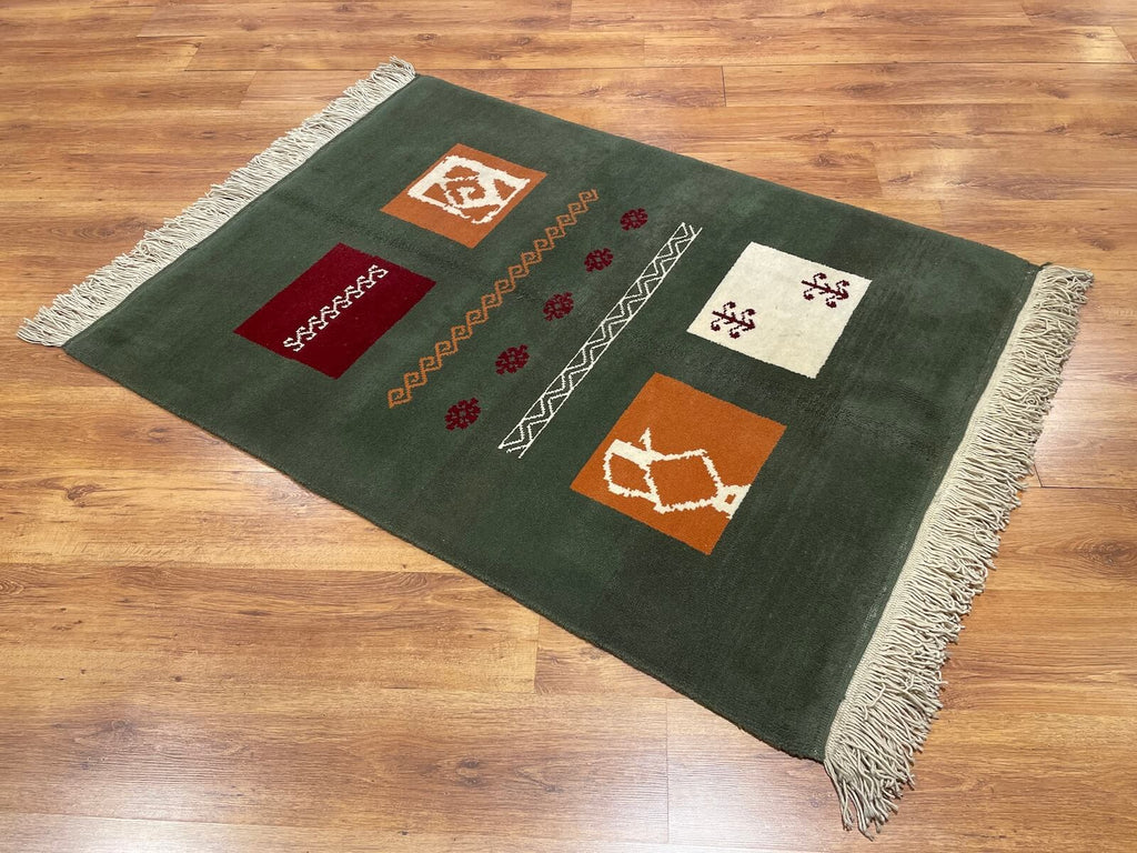Antik Yoruk Handwoven Rug – 077519 by Camel Carpet
